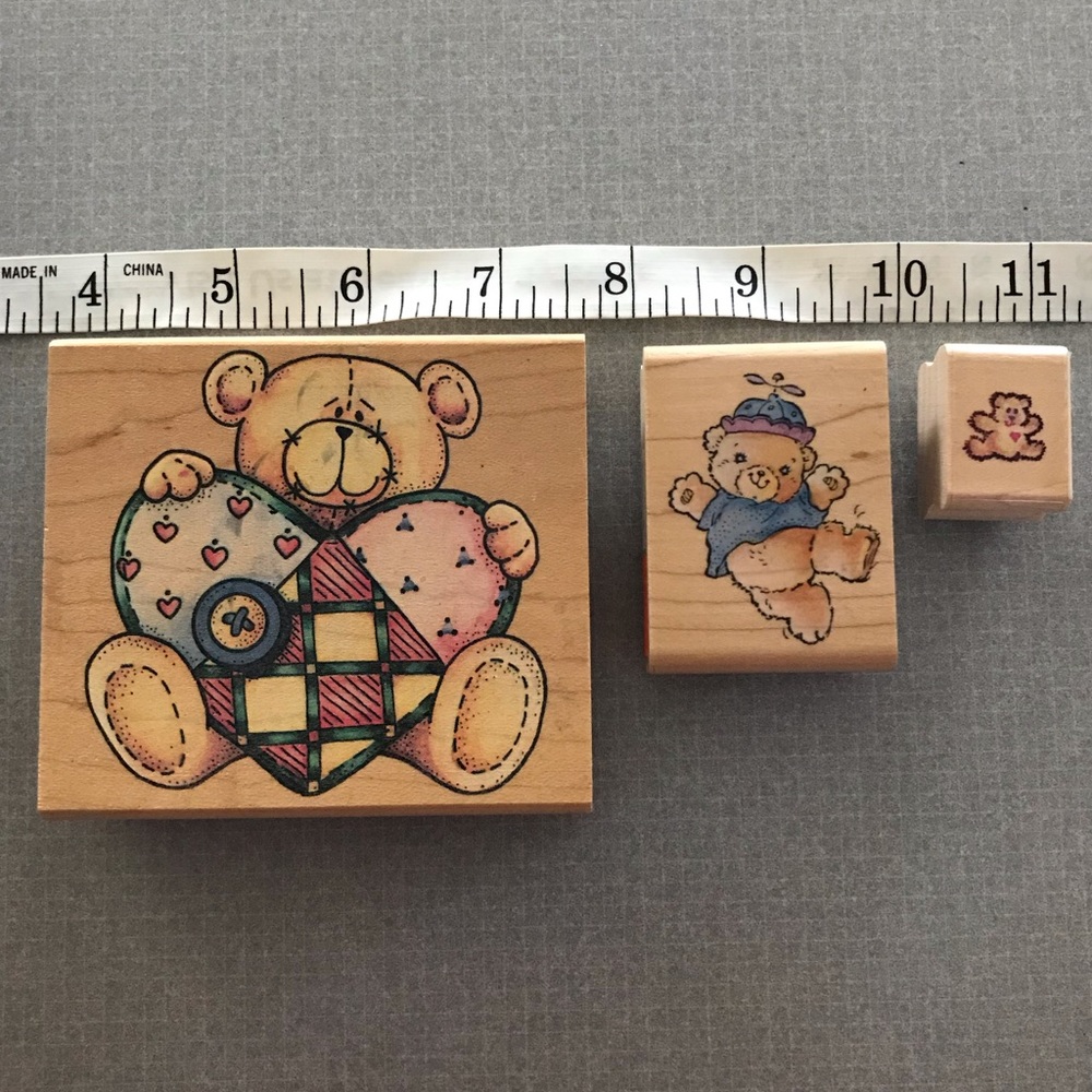 Crafting Bear Rubber Stamps